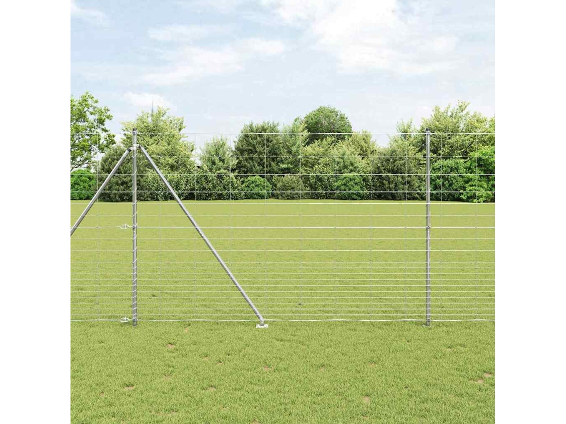 Vidaxl Cerca De Arame Soldado Com Espinhos 25 X 1,6 M Aço Galvanizado