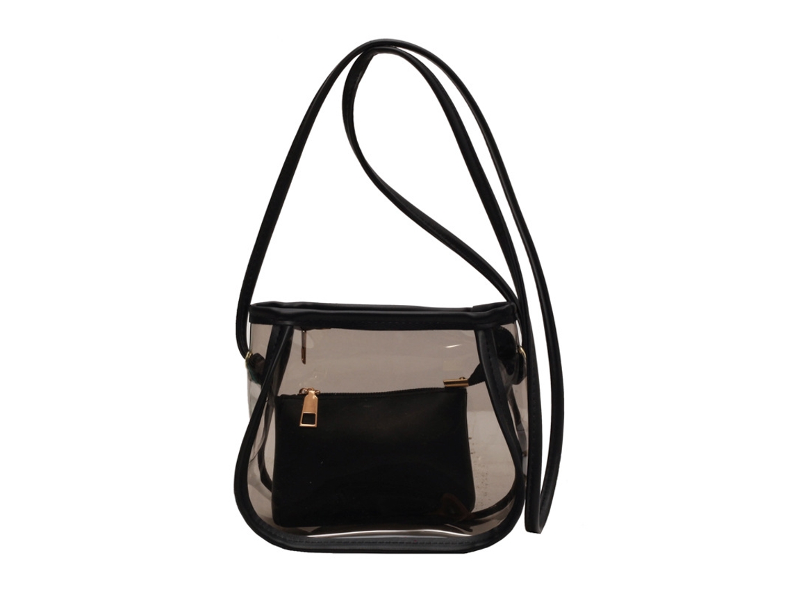 Mini Bolsa Transversal Transparente, Bolsa Tipo Sela Em Cores Doces De Verão, Bolsa De Ombro Transparente Em Geleia Preta SUNNY SPACES