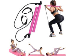 Barra de Pilates Portátil Ajustável para Ioga, Alongamento, Academia e Abdominais AQUAFORGE
