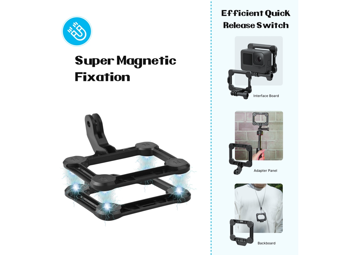 3 in 1 Sports Camera Magnetic Quick Release Bracket Action Camera Mount Replacement For Gopro 10/9/8 LAXISCREED