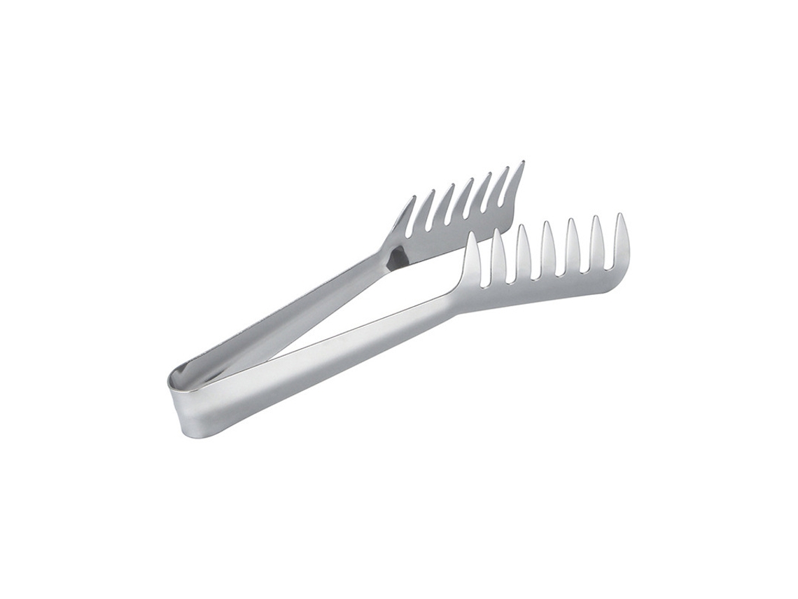 Pinças para alimentos Slowmoose, pacote com 1, pinças de aço inoxidável para massas de 20 cm, prateadas