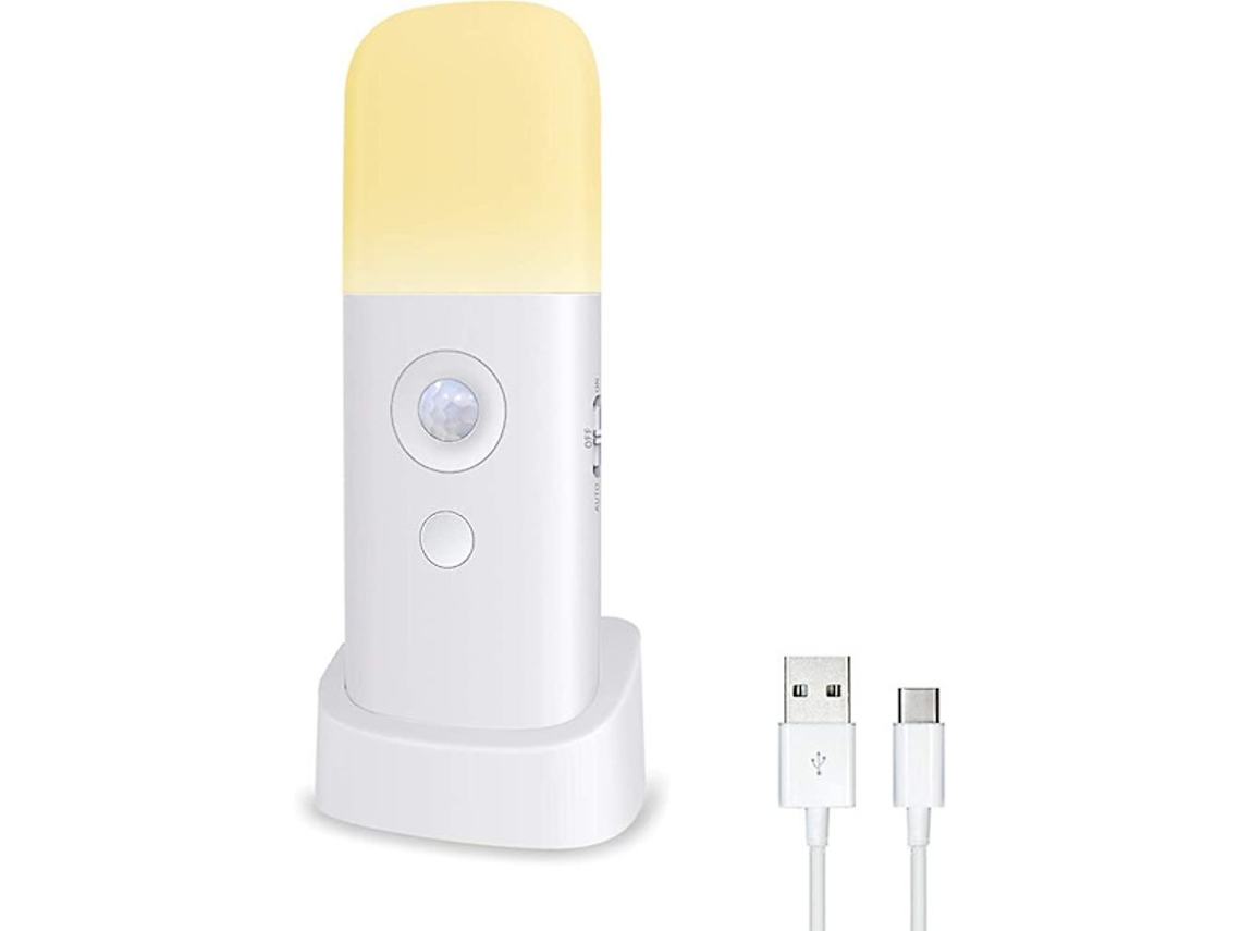 Lâmpada com Sensor de Movimento para Uso Interno Base, Bateria Recarregável Via Usb de 2000 Mah, Dimerizável BRILVIBERA