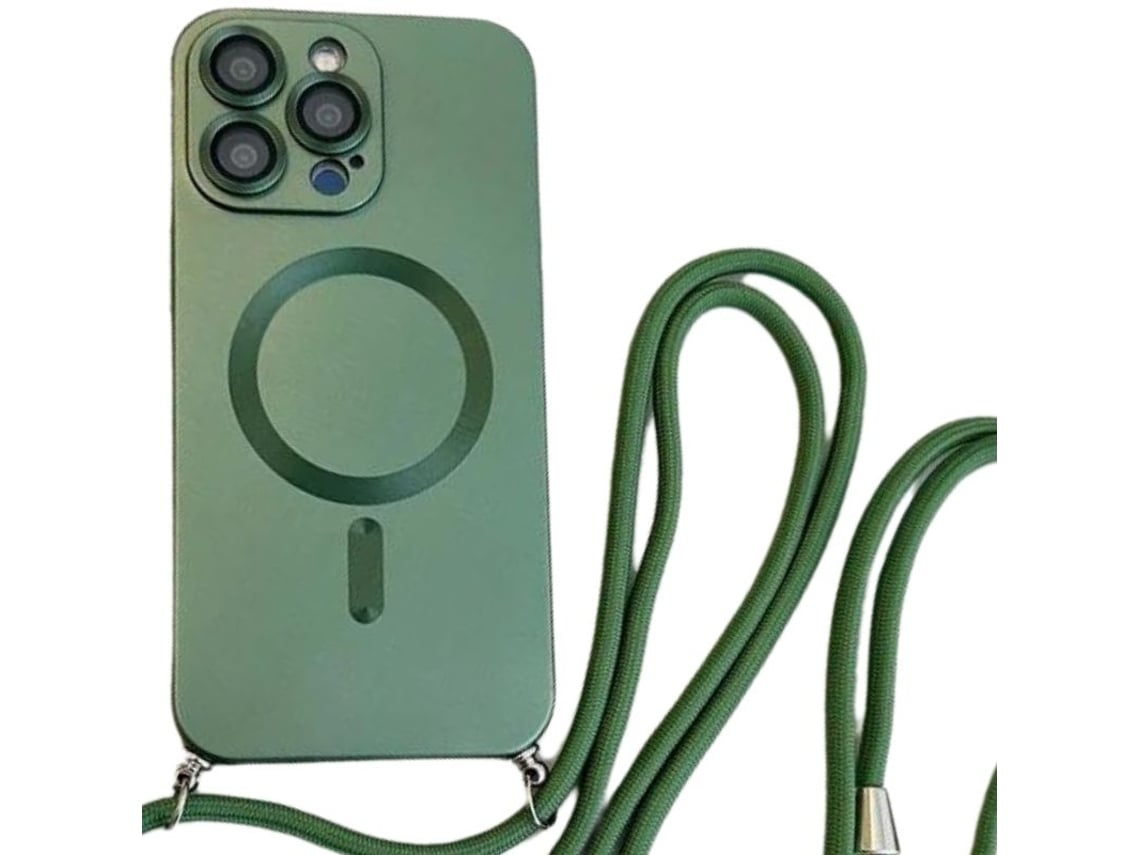 Capa com Cordão Magsafe Crossbody para iPhone 12 Verde