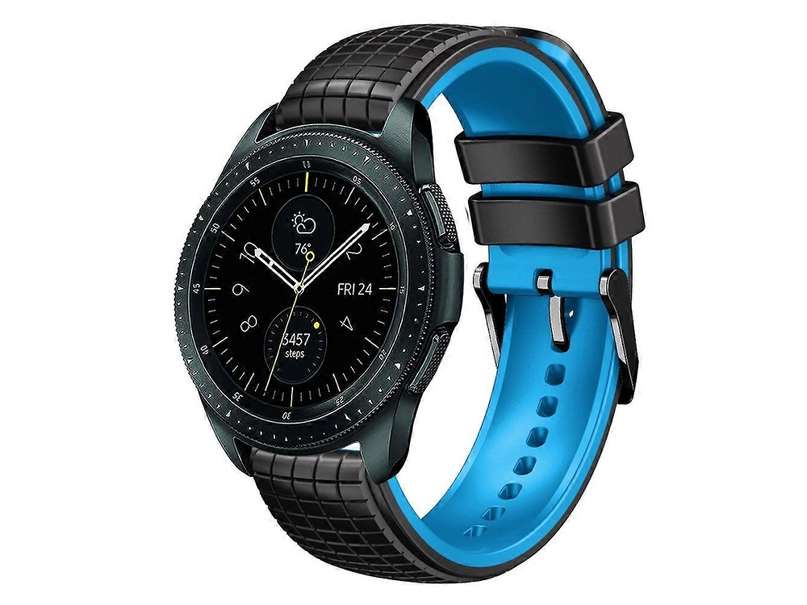 Pulseira De Silicone Bicolor Com Malha De 20 Mm