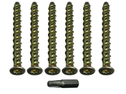 Conjunto De 4 Parafusos Autoatarraxantes Com Cabeça Sextavada M16 X 150 Mm
