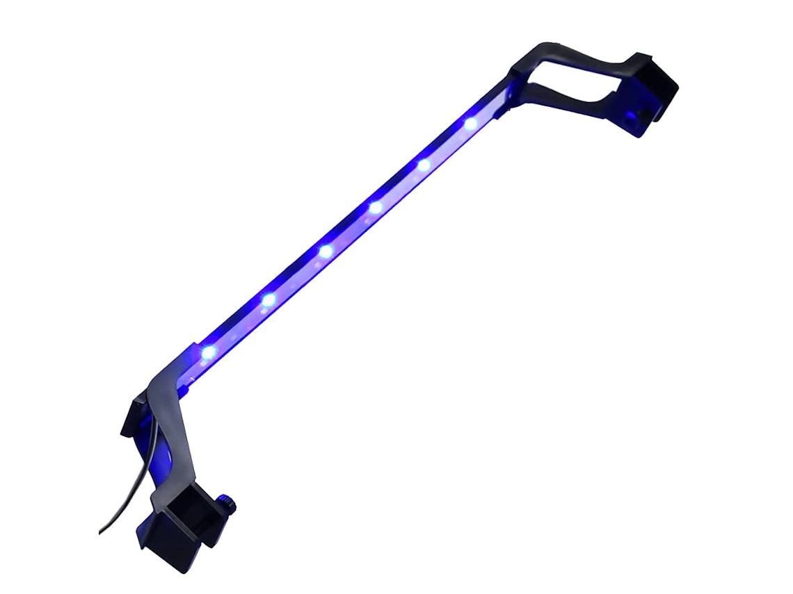 Vidaxl Lâmpada De Aquário Led Com Braçadeiras 55-70 Cm Azul E Branco