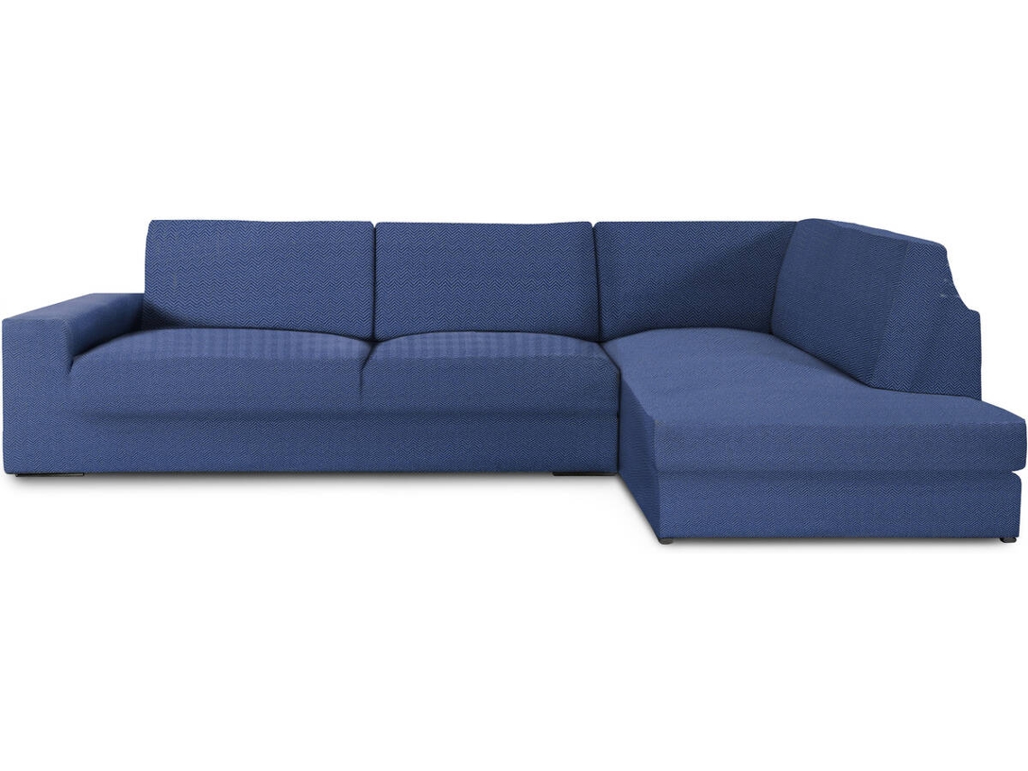Capa de Chaise Longue de Canto Direita EYSA Premium Jaz Tecido Multielástico (500 x 110 x 120 cm - Poliéster e Algodão - Azul)