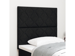 Cabecero de tela con diseño de bloques de diamante negro de 100 cm