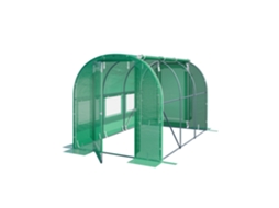 Estufa Túnel Premium 2x3 M Com Porta Basculante E Lona Pe 180 G/m² Verde Transparente Toolport