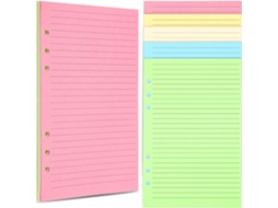 50 Folhas De Papel Grosso Perfurado Com Linhas Para Fichários E Cadernos Recarregáveis. Gokoco