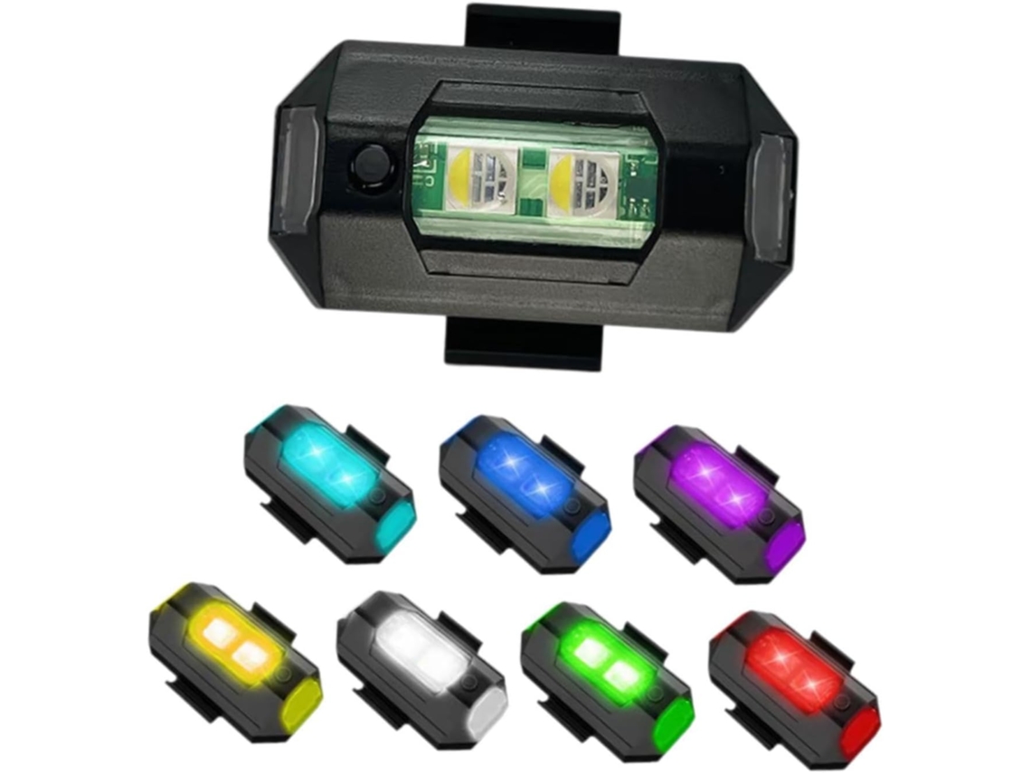 Conjunto De 16 Luzes Estroboscópicas Led Recarregáveis Via Usb Para Aeronaves, Com Sensor Automático, Indicador De Luz