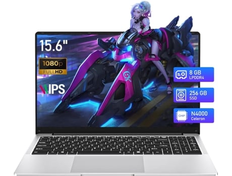 Portátil Vanwin De 15,6 Polegadas Com 8 Gb De Ram, Ssd De 256 Gb, Processador Intel Celeron N4000, 1920x1080 Ips, Wifi5, Bluetooth 4.2, Teclado Retroi