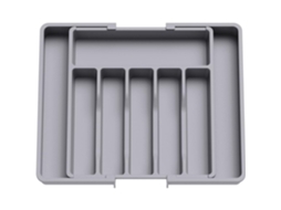 Organizador de cubos, bandeja retrátil para cubos, gaveta para utensílios de cozinha Slowmoose (cinza)