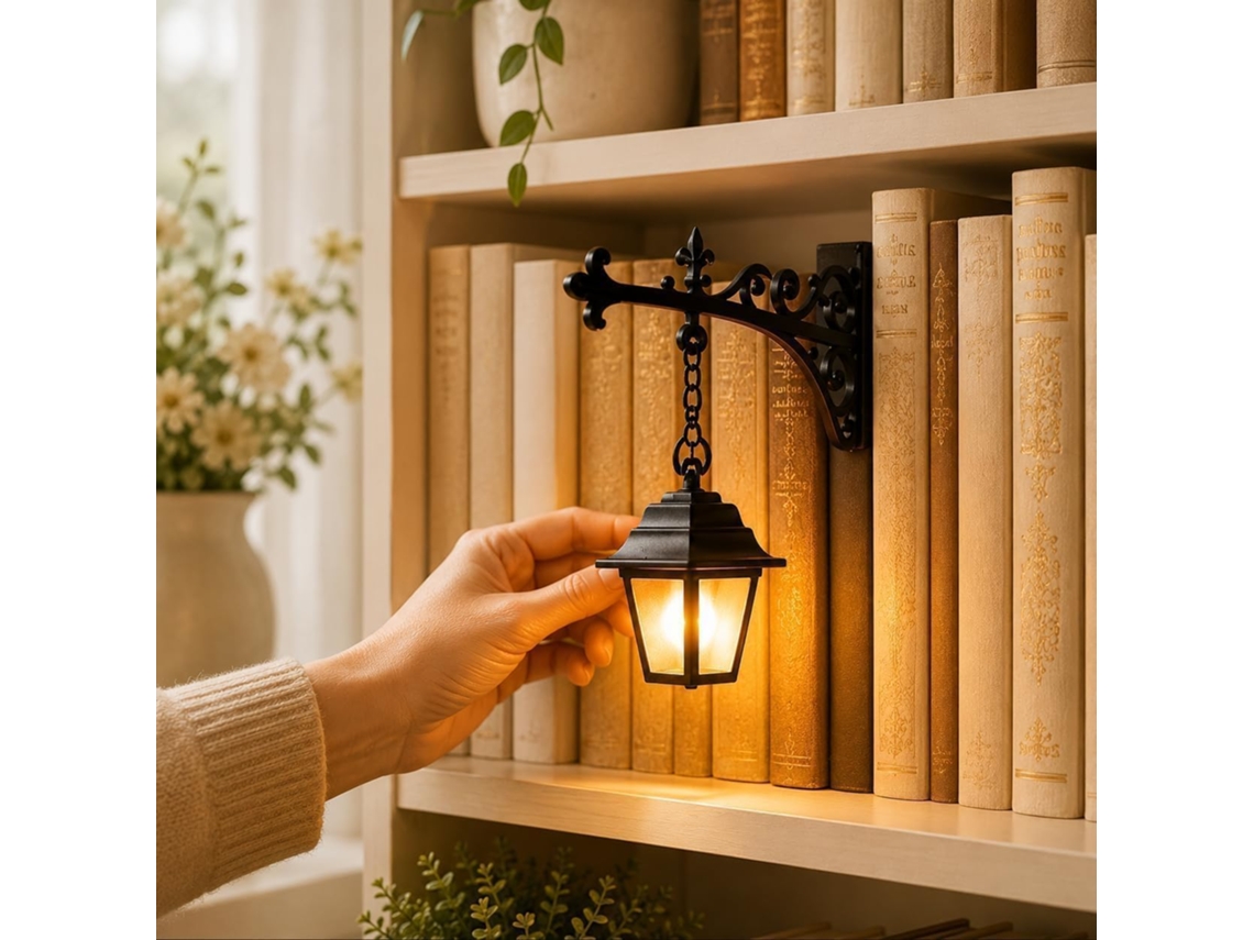 Lanterna De Biblioteca Luminária Decorativa Prateleira, Lanterna Fantasma Fofa, Luz Noturna Led Para Leitura, Mini