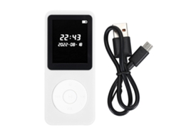 Reprodutor De Música Mp3 Bluetooth 5.0 Tela Lcd 1.77in Alto-falante Hd Portátil Com Rádio Fm Gravador Branco