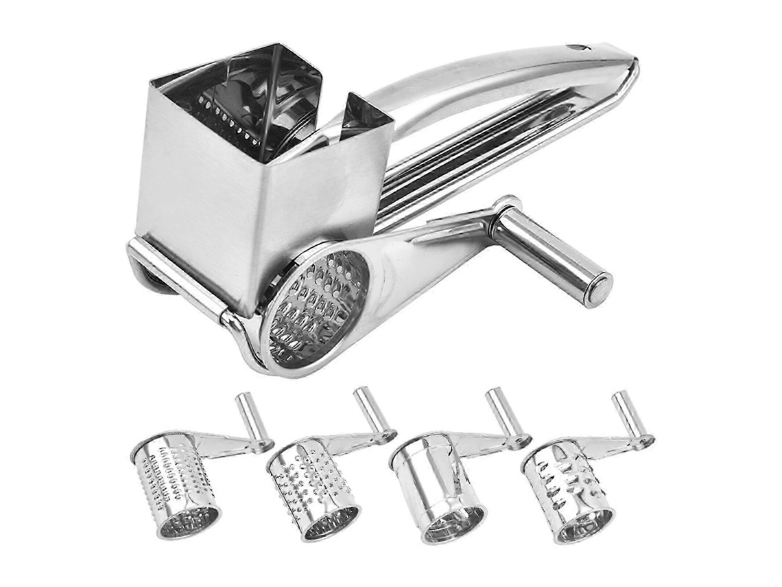 Ralador De Queijo Manual Com Lâminas Afiadas E Cabo Ergonômico Para Resultados Perfeitos, Fácil De Usar E Limpar, Na Cor Prata