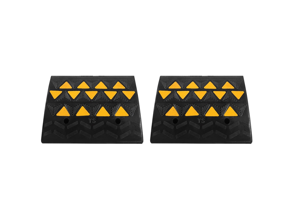 Rampa De Bordo De Calçada De Borracha Resistente (2 Unidades + Compatível Com Limiar De Calçada)