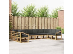 Vidaxl Conjunto De Sofás Para Exterior 10 Unid. Branco E Antracite