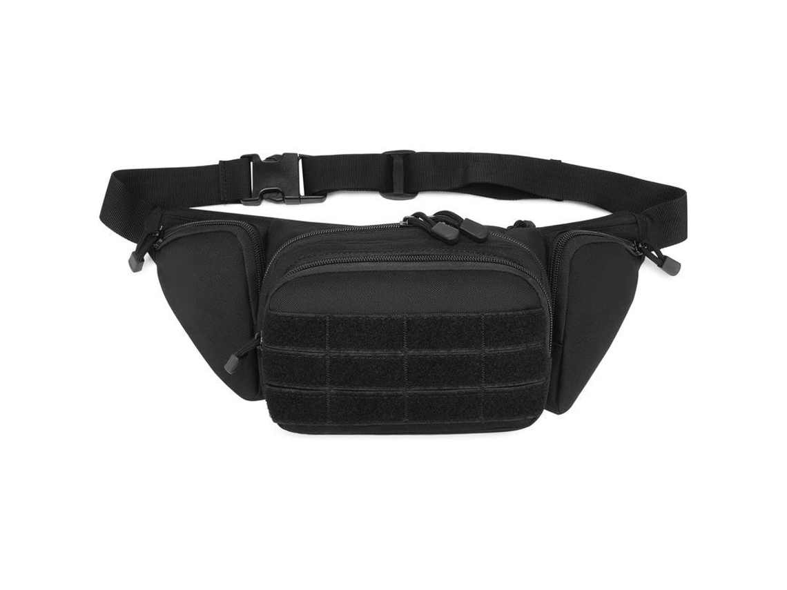 Bolsa de Cintura para Caminhada, Corrida, Passear com Cão, Preta, Resistente, Impermeável | S/MARCA