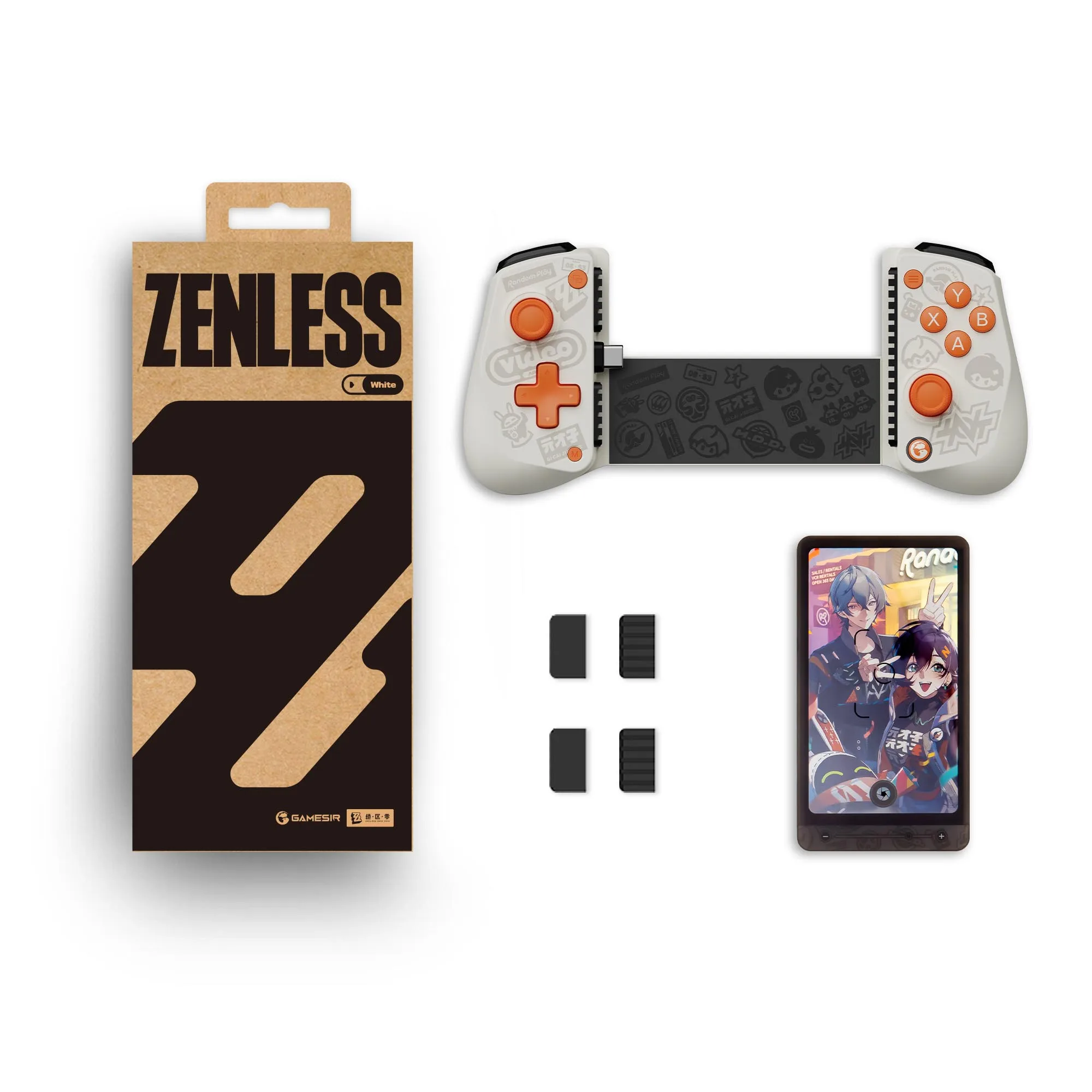 (branco Luar) Controle Para Jogos Mobile, Compatível Com Iphones E Celulares Android, Layout Xbox.