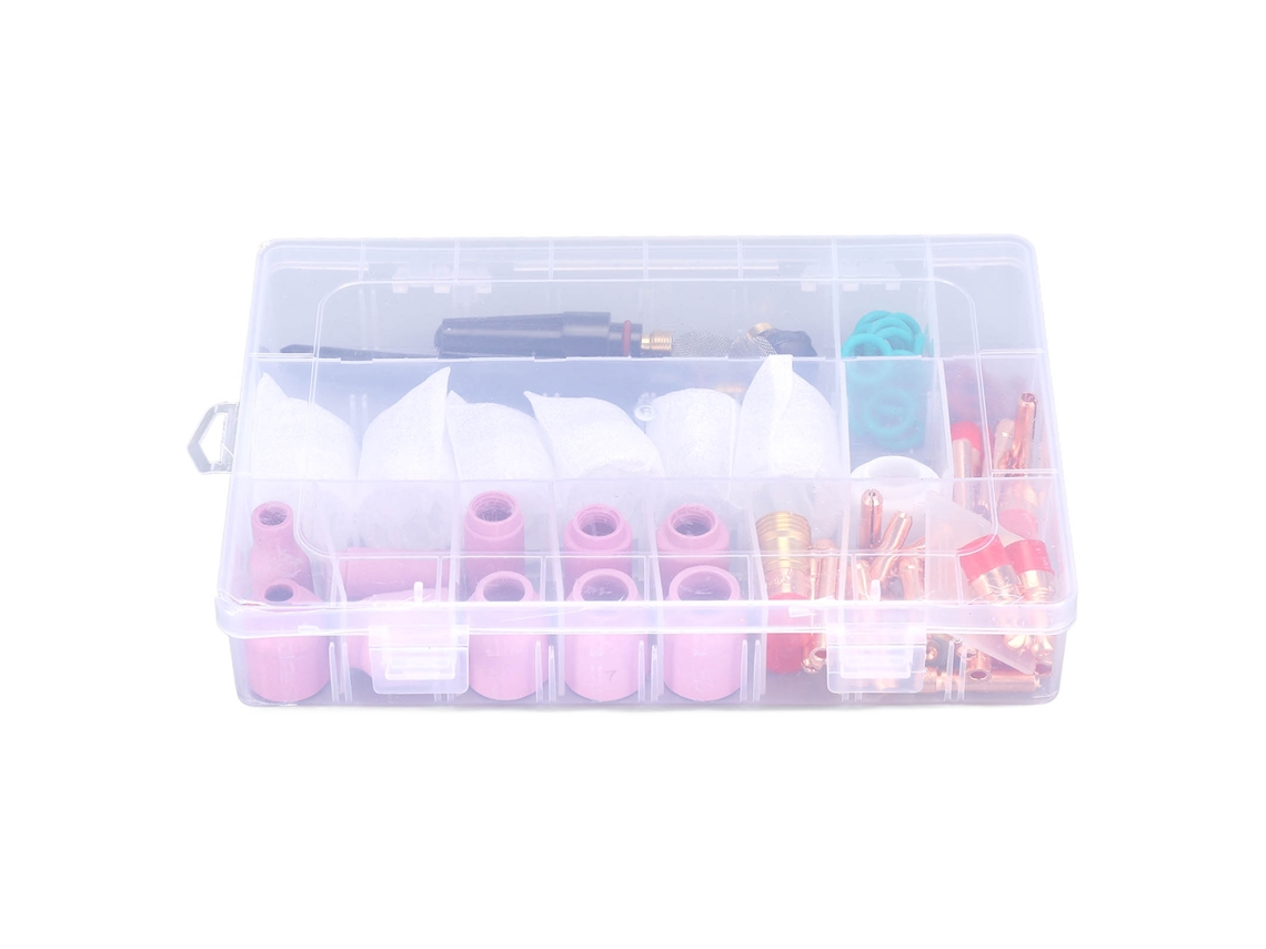 Kit De Acessórios Para Soldadura Tig Com 71 Peças: Bico Cerâmico E Copo De Vidro Para Wp‑17/18/26