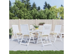 Vidaxl Almofadões De Cadeira 6 Pcs 40x40x7 Cm Tecido Oxford Bege