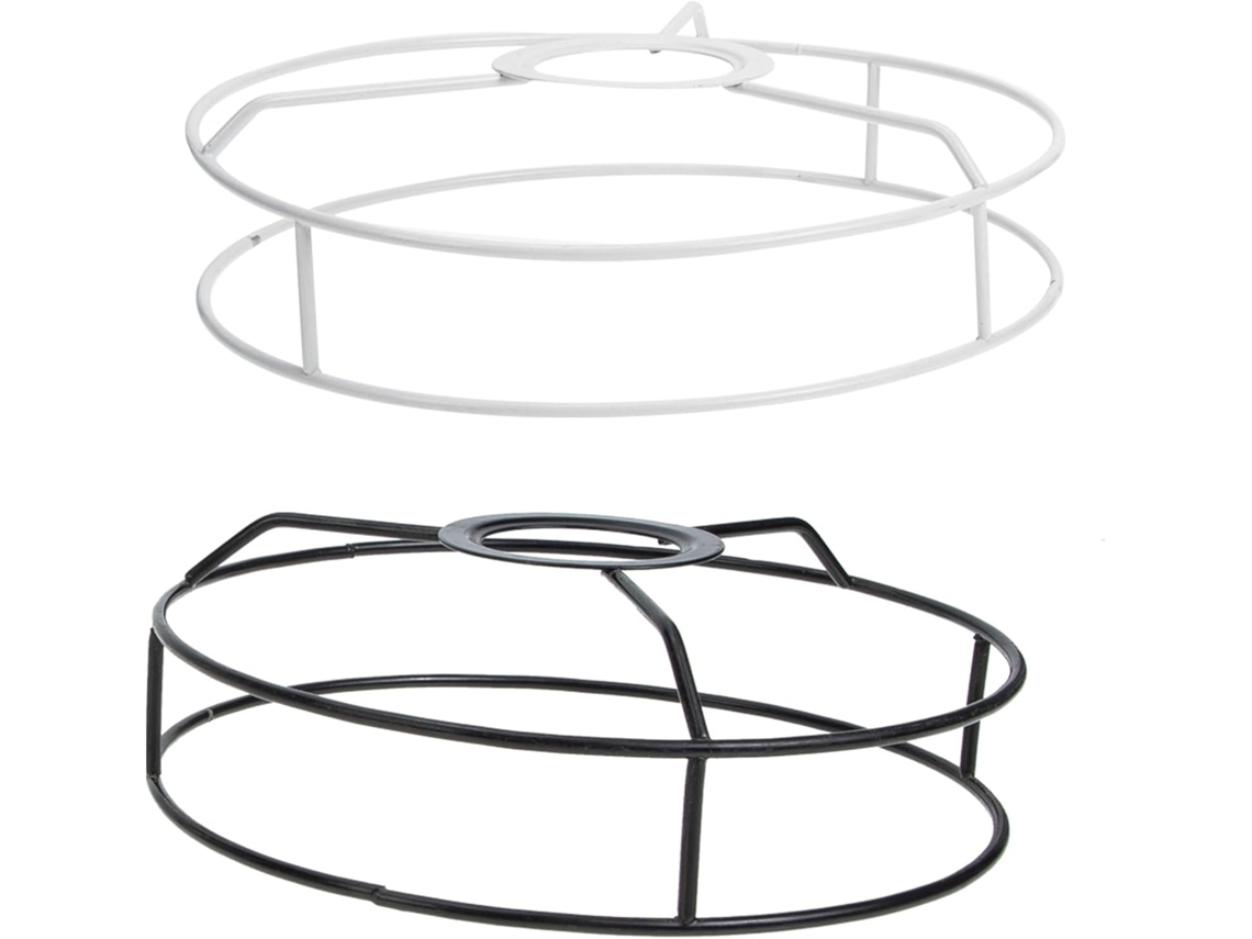Conjunto de 2 Suportes Redondos de Metal Preto e Branco para Luminárias Suspensas Diy SFUSHOS