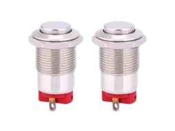 2pcs Chave De Botão De Metal 2 Pinos Latching À Prova D'água 12mm Alto Flush Suprimentos Eletrônicos
