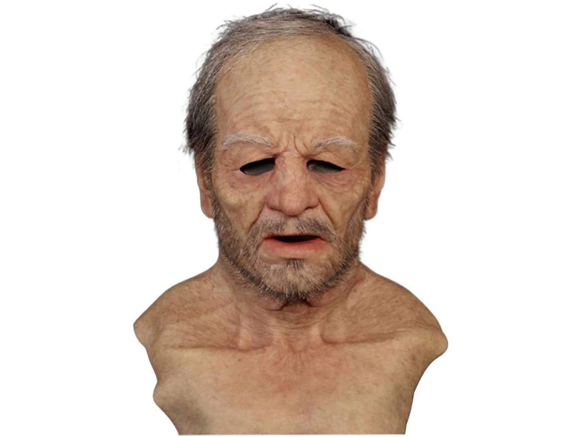 Máscara De Látex De Velho Para Halloween Fantasia Festa A Fantasma Chapéu Realista