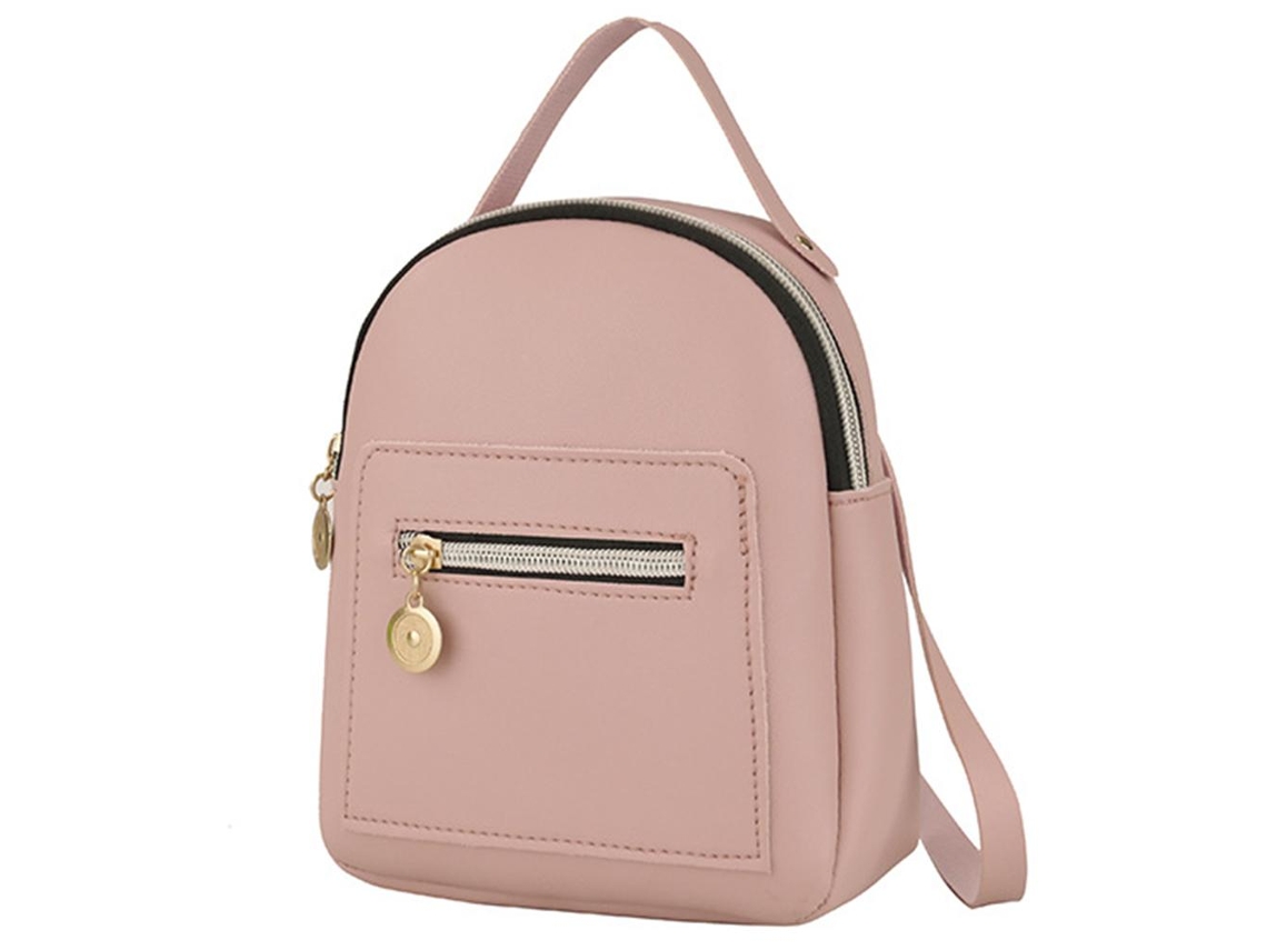 Mochila De Couro Pu Para Mulheres Casual Cute Daypack Bolsa Com Bolsos Zippered Conversível De Ombro