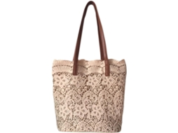 Bolsa Transversal Ciieeo Com Delicado Bordado Em Renda, Perfeita Para Compras E Passeios De Verão.