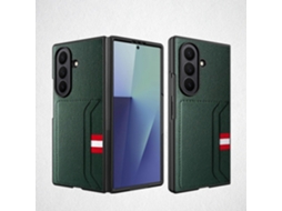 Capa Para Celular Samsung Galaxy Z Fold7 5g Com Estampa De Lichia, Compartimento Para Cartão Integrado E Adesivo.