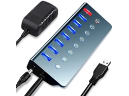Hub Usb com Alimentação 7 Portas e Carregamento Inteligente YURU