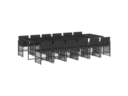 Garden Dining Set, Garden Dining Sets Vidaxl Preto Rattan / Vime (n/a)
