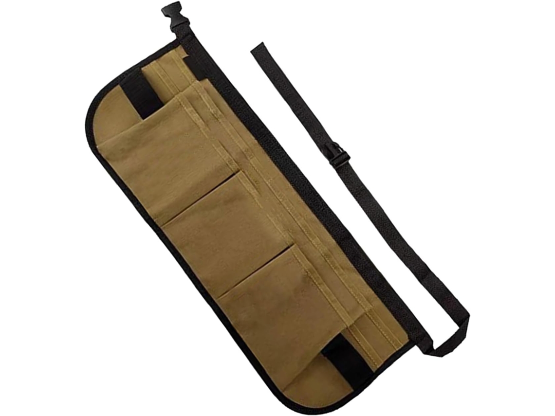 Bolsa de cintura para ferramentas em lona, ​​Avental para organização eficiente do jardim, com cinto de suporte.