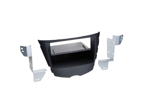 Adaptador Frontal 2-Din com Bolso Vazio Hyundai Veloster 2011 Preto