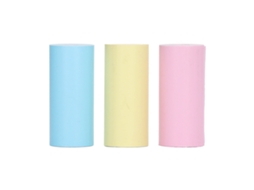 Papel Termico Para Impressora Mini 3 Rolos 57x25mm Amarelo Azul Rosa Etiqueta Foto