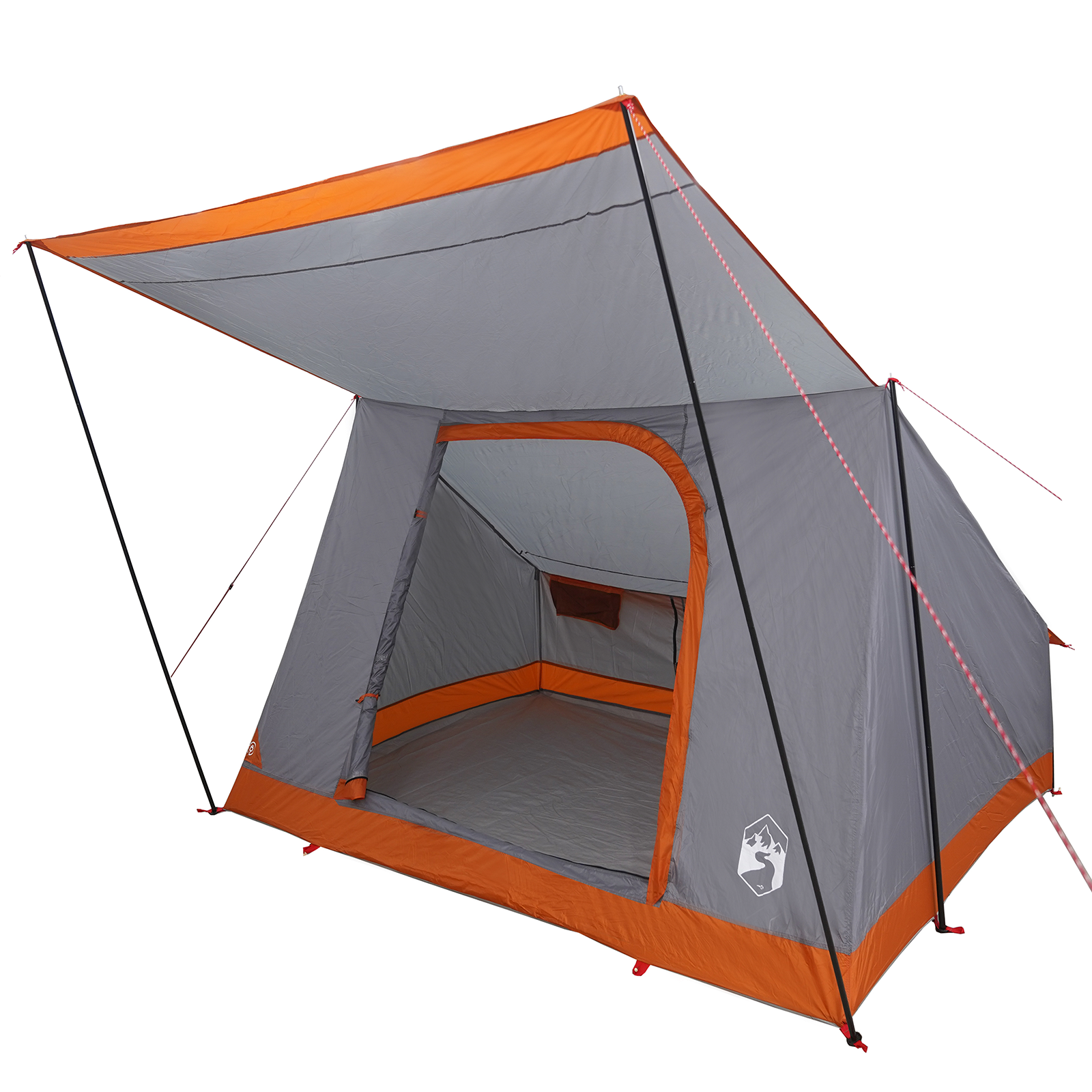 Conjunto 1 Barraca De Camping Vidaxl Cinzento Tafetá (282 X 225 X 154 Cm)