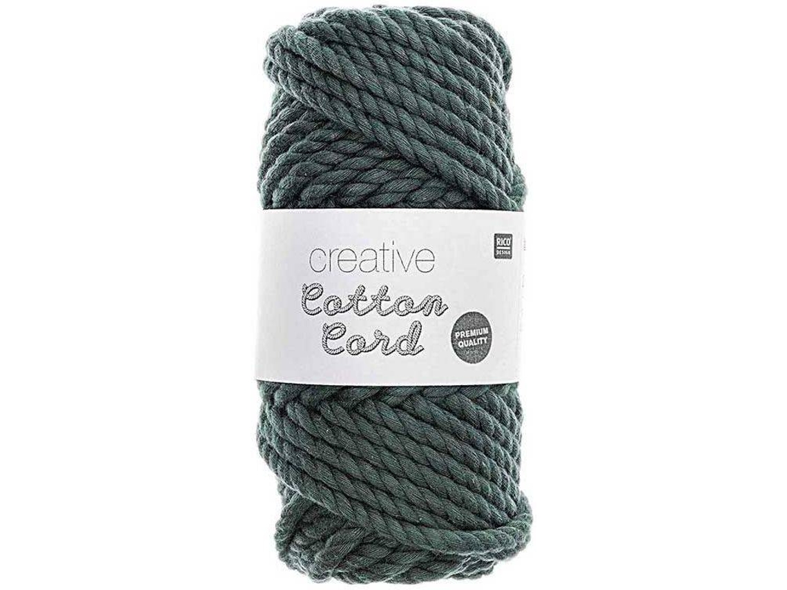 Corda de Algodão 25 M RICO DESIGN Verde Petróleo