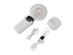 Ventilador Portátil Usb Recarregável 5 Velocidades Branco