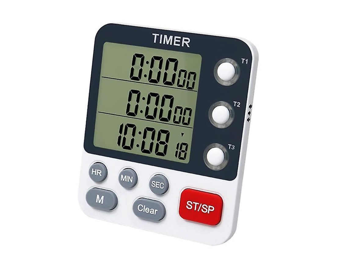 Timer Com Volume Ajustável E Reset Por Botão Em Plástico Resistente A Riscos Com Ímã