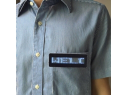 Led Programmable Scrolling Name Message Badge Tag Digital Display English