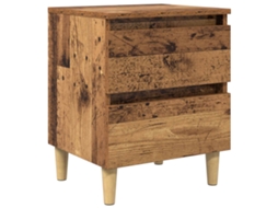 Vidaxl Armário De Cama Madeira Antiga 40 X 35 X 50 Cm
