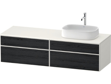 Unidade de Vaidade Da Consola DURAVIT Zencha 1600X550Mm 2 Extensões 2 Gavetas 1 Direito Recortado Ze4824