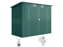 Abrigo de Ferramentas CHEZMOI com 2 Aberturas de Ventilação 249x121x183 cm Verde