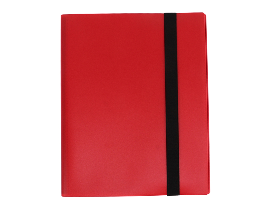 Carpeta de Cartões com 9 Bolsos e 360 Slots, para Colecionar Cartões Esportivos, Álbum de Cartões T116, Vermelho | S/MARCA