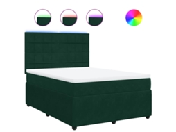 Box Spring Bed, Box Spring Beds Vidaxl Verde Veludo (140 X 190 Cm)