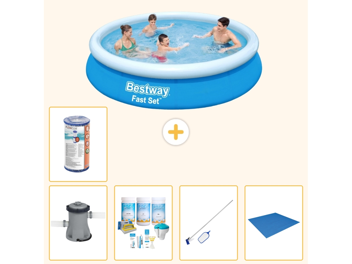 Bestway Piscina Bestway Fast Set Redonda - 366x76 Cm - 6-peças S22022