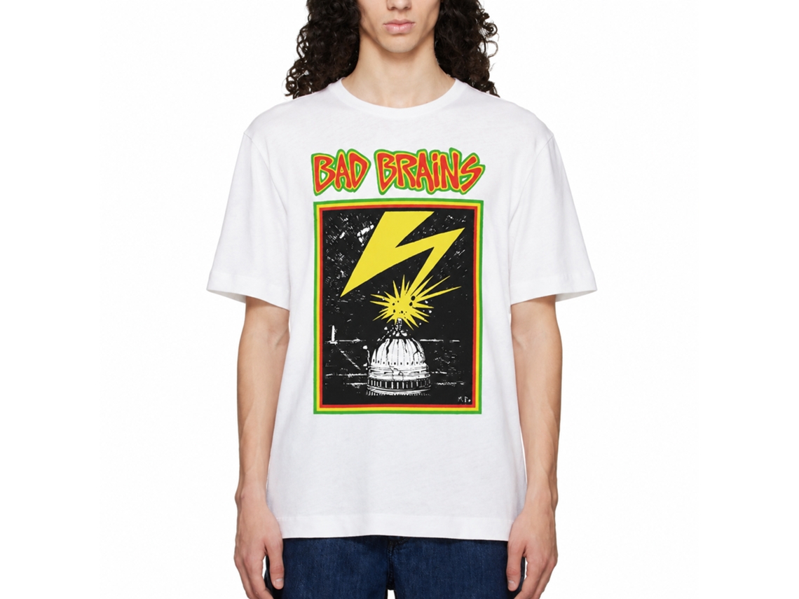 Bad Brains Capitol T-shirt White Unisex Adults Size:xl