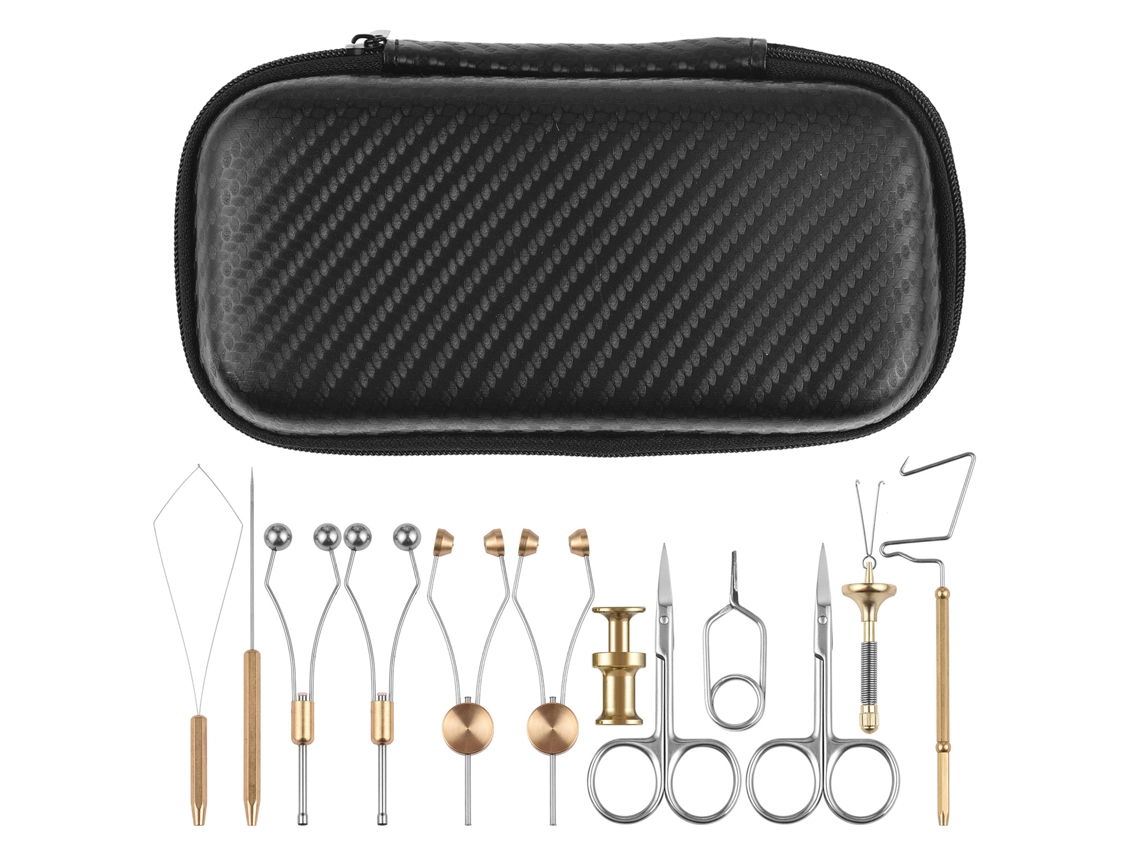 Kit de Ferramentas para Amarrar Mosca de Pesca 12pcs